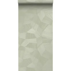 Origin Wallcoverings behang grafisch 3D motief licht vergrijsd groen
