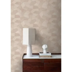 Origin Wallcoverings behang grafisch 3D motief zacht roze - 53 x 1005 cm