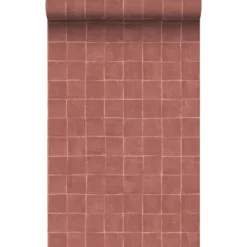 Origin Wallcoverings behang tegelmotief terracotta - 50 x 900 cm