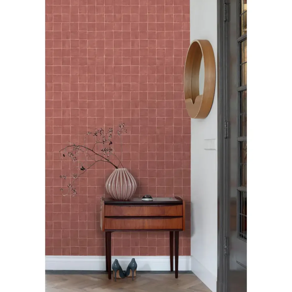 Origin Wallcoverings behang tegelmotief terracotta - 50 x 900 cm