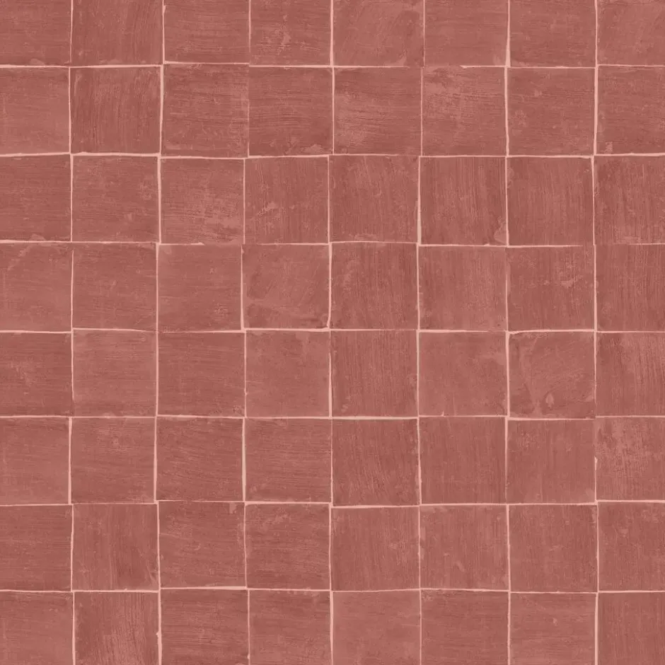 Origin Wallcoverings behang tegelmotief terracotta - 50 x 900 cm