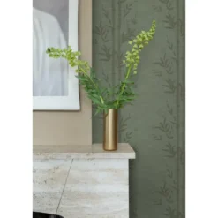 Origin Wallcoverings behang bamboe vergrijsd groen - 50 x 900 cm