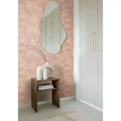 Origin Wallcoverings behang grafisch 3D motief terracotta roze - 53 x 1005 cm