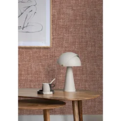 Origin Wallcoverings behang geweven linnenstructuur terracotta - 50 x 900 cm