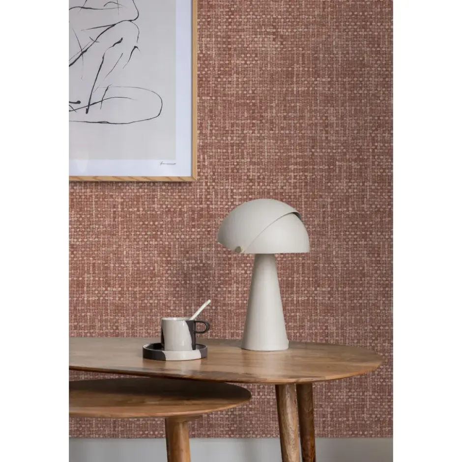 Origin Wallcoverings behang geweven linnenstructuur terracotta - 50 x 900 cm