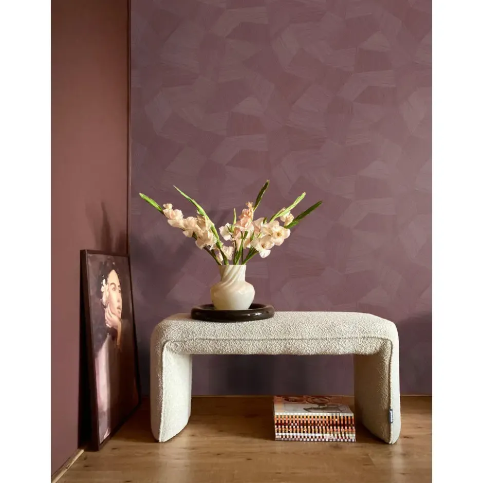Origin Wallcoverings behang grafisch 3D motief mauve taupe - 50 x 900 cm