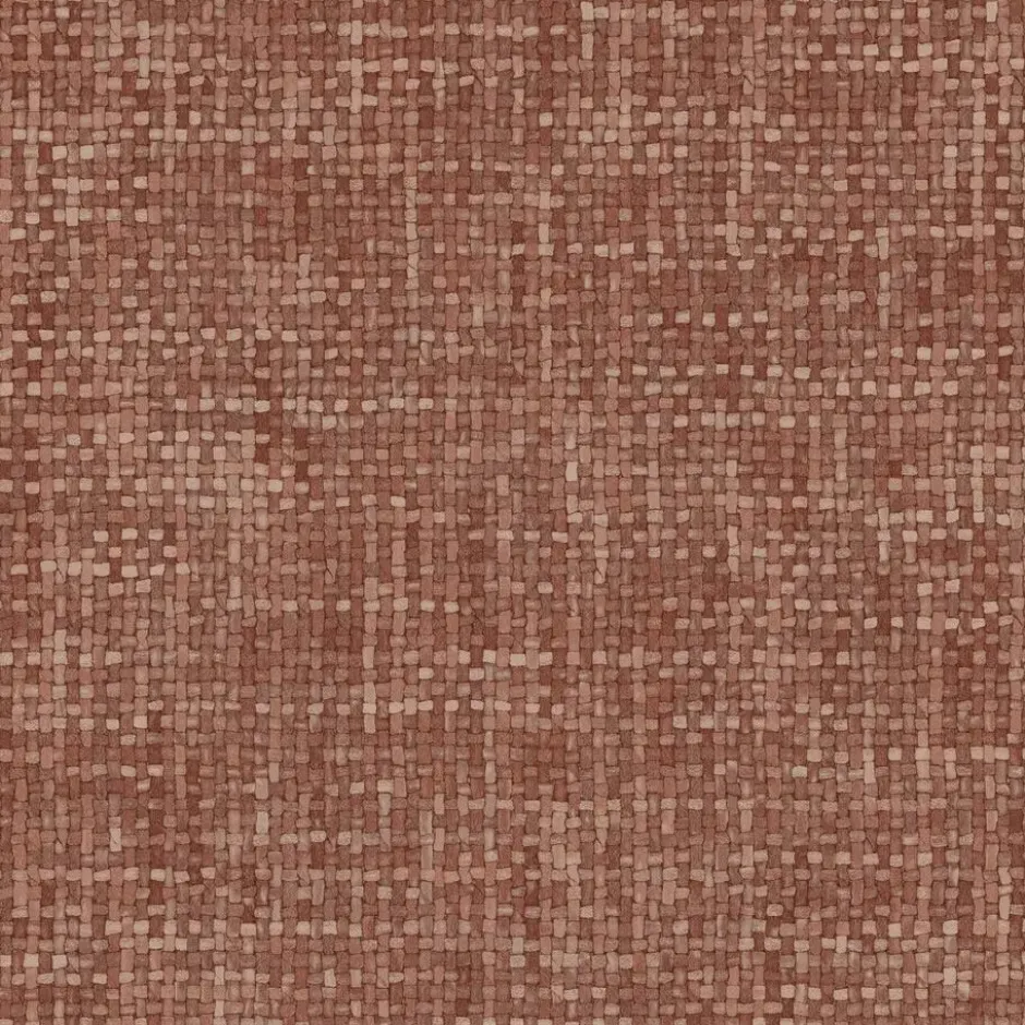 Origin Wallcoverings behang geweven linnenstructuur roodbruin - 50 x 900 cm