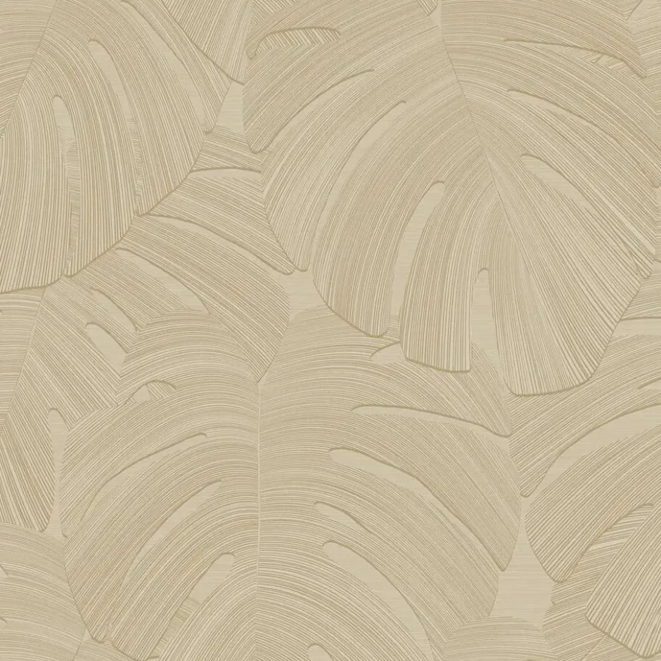 Origin Wallcoverings behang tropische bladeren taupe - 53 x 1005 cm