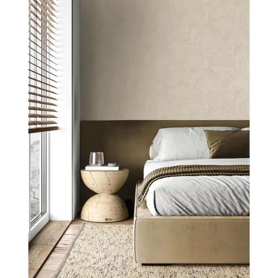 Origin Wallcoverings behang tropische bladeren taupe - 53 x 1005 cm