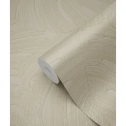 Origin Wallcoverings behang tropische bladeren taupe - 53 x 1005 cm