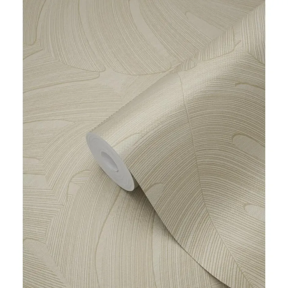 Origin Wallcoverings behang tropische bladeren taupe - 53 x 1005 cm