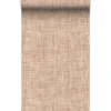 Origin Wallcoverings behang geweven linnenstructuur licht terracotta