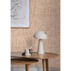 Origin Wallcoverings behang geweven linnenstructuur licht terracotta