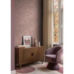 Origin Wallcoverings behang grafisch 3D motief roze - 50 x 900 cm