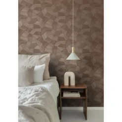 Origin Wallcoverings behang grafisch 3D motief roest bruin - 53 x 1005 cm