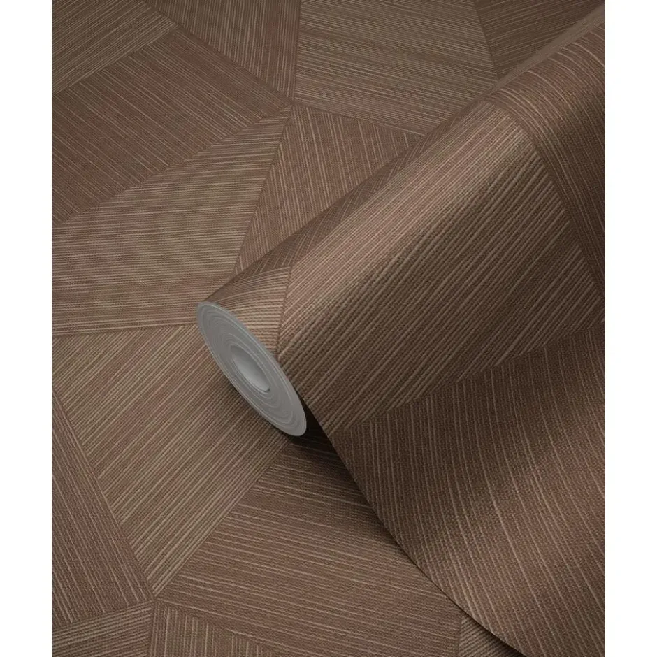 Origin Wallcoverings behang grafisch 3D motief roest bruin - 53 x 1005 cm
