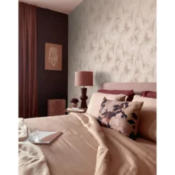 Origin Wallcoverings behang 3D-motief bladeren licht terracotta - 53 x 1005 cm