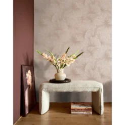 Origin Wallcoverings behang 3D-motief bladeren licht terracotta - 53 x 1005 cm