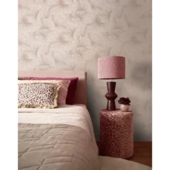 Origin Wallcoverings behang 3D-motief bladeren licht terracotta - 53 x 1005 cm