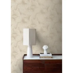 Origin Wallcoverings behang 3D-motief bladeren beige - 53 x 1005 cm