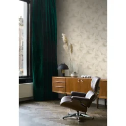 Origin Wallcoverings behang 3D-motief bladeren beige - 53 x 1005 cm