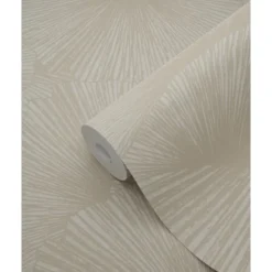 Origin Wallcoverings behang 3D-motief bladeren beige - 53 x 1005 cm