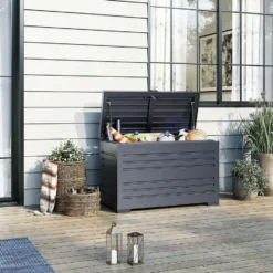Orion Sit & Store aluminium opbergbox 280L antraciet