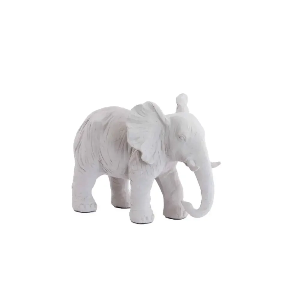 Ornament Elephant - Wit - 30,5x18,5x24cm
