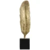 Ornament Veer - goudkleur/zwart - 27x5,5x4,5 cm