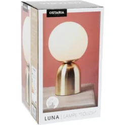 Ostaria Tafellamp Luna - goud - touchlamp - E14 - 27 cm