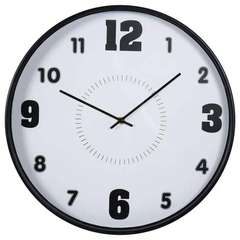 Ostaria Wandklok/muur klok - D40 cm - kunststof - keuken/kamer