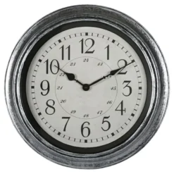 Ostaria Wandklok/muur klok - Old School - D40 cm - kunststof