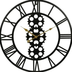 Ostaria Wandklok/muur klok - open uurwerk - D50 cm - metaal