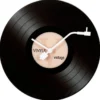 Ostaria Wandklok/muur klok Vinyl - D30 cm - glas - LP - kamer