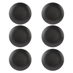 OTIX Bordenset Dinerbord Borden Plat Set van 6 Mat zwart Diameter 27cm