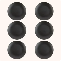 OTIX Bordenset Dinerbord Borden Plat Set van 6 Mat zwart Diameter 27cm