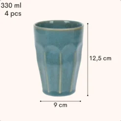 OTIX Cappuccino Mokken 330 ml Koffietassen Latte Macchiato Glazen Set van 4