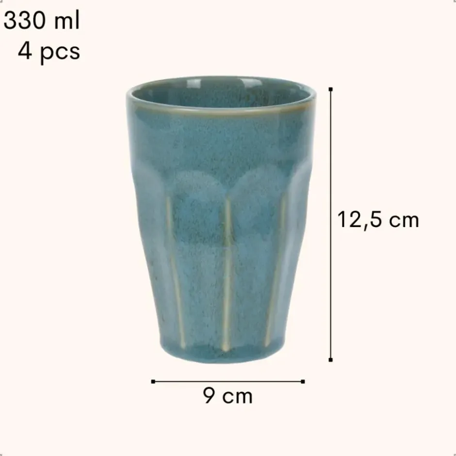 OTIX Cappuccino Mokken 330 ml Koffietassen Latte Macchiato Glazen Set van 4
