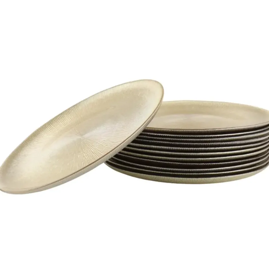 OTIX Dinerborden Bordenset 12 Persoons Goud Onderborden Kerst 27cm