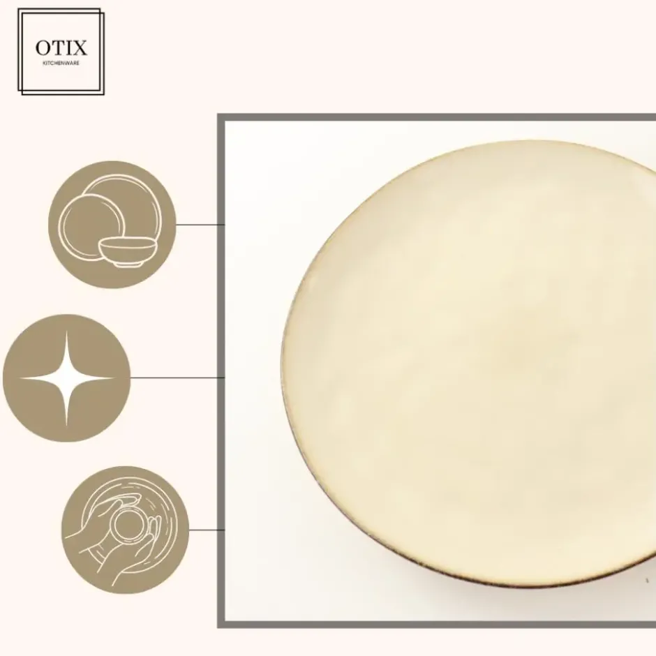 OTIX Dinerborden 12 Delig Maple - Beige