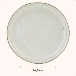 OTIX Diner Bordenset 6 Persoons Beige 26,5cm Keramiek LILY