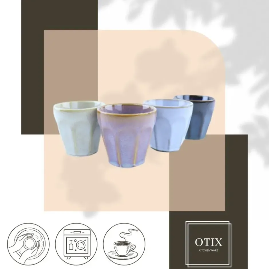 OTIX Espresso Kopjes 8 stuks Felce - Multikleur