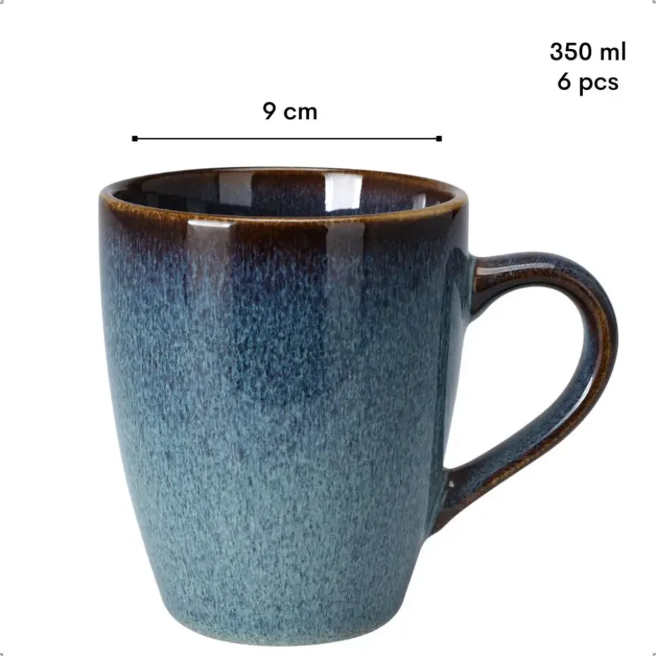 OTIX Koffiekopjes 6 Delig Ebony - Blauw