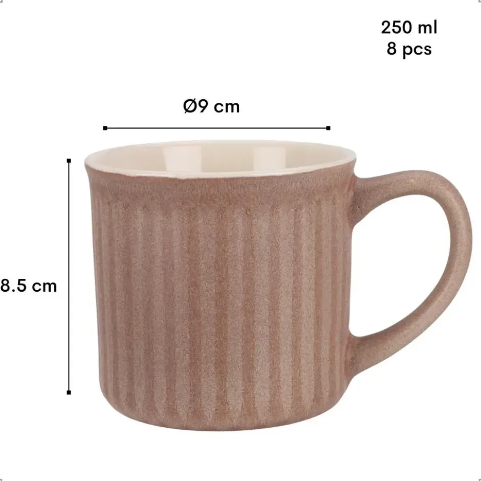 OTIX Koffiekopjes 8 Delig Moss - Multikleur
