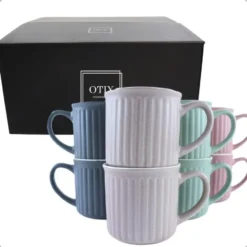 OTIX Koffiekopjes 8 Delig Moss - Multikleur