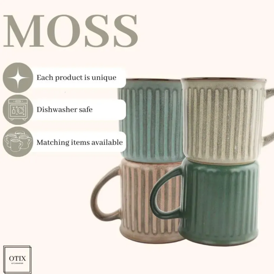 OTIX Koffiekopjes 8 Delig Moss - Multikleur