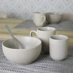 OTIX Koffiekopjes 12 Delig Teak - Beige