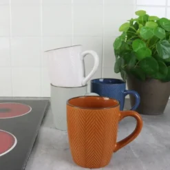 OTIX Koffiekopjes met Oor Koffietassen Set van 4 Verschillende kleuren