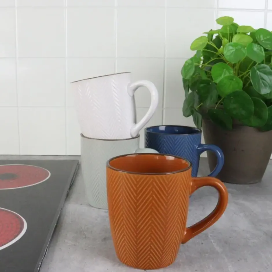 OTIX Koffiekopjes met Oor Koffietassen Set van 4 Verschillende kleuren