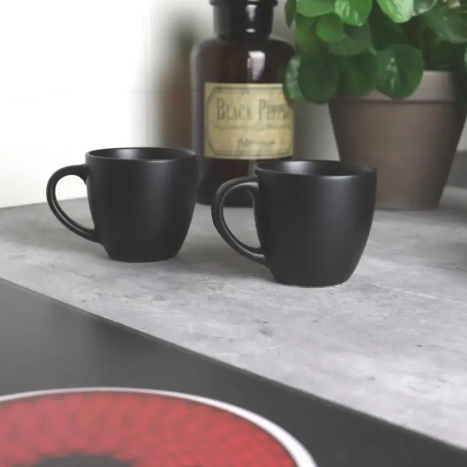 OTIX KoffieKopjes Set van 6 - Zwart